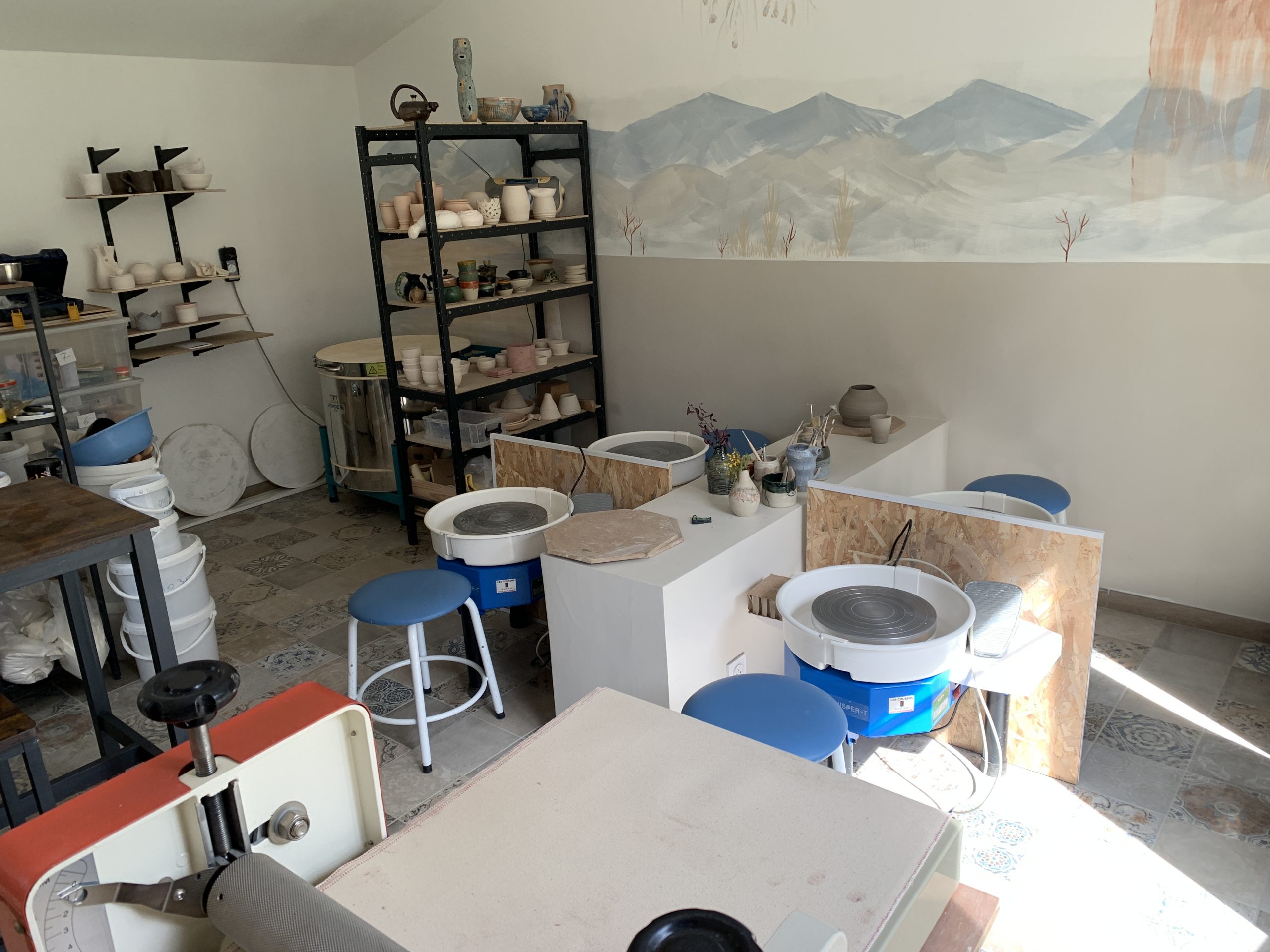 tours de potier à l'atelier Terres Vives